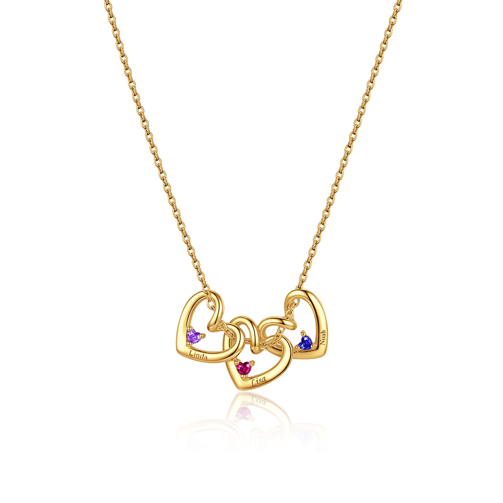 Birthstone Name Heart Necklace