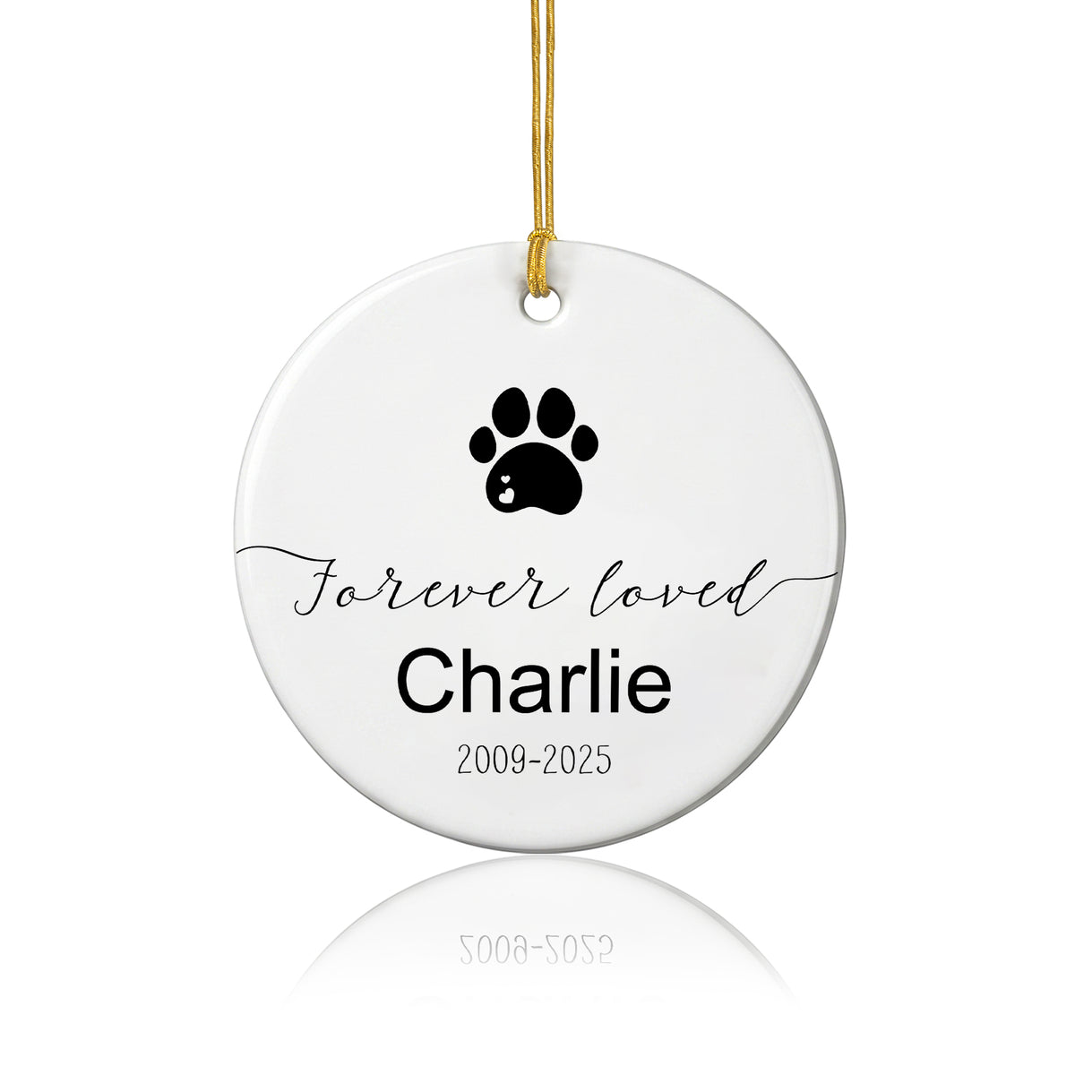 Custom Pet Photo Memorial Ornament