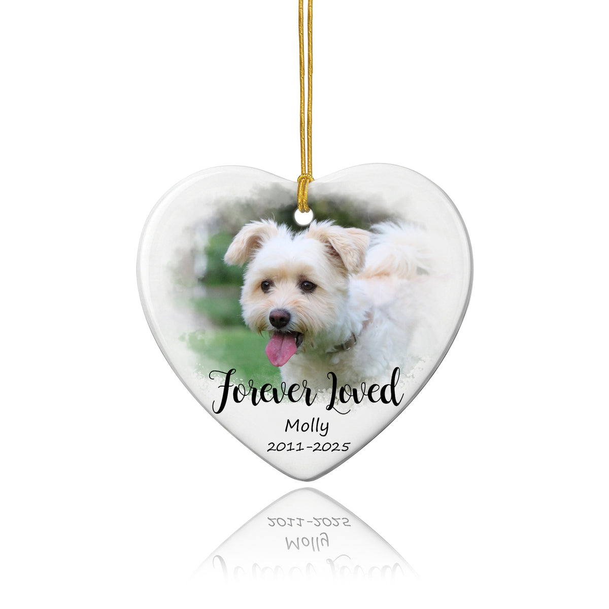 Custom Pet Photo Memorial Ornament