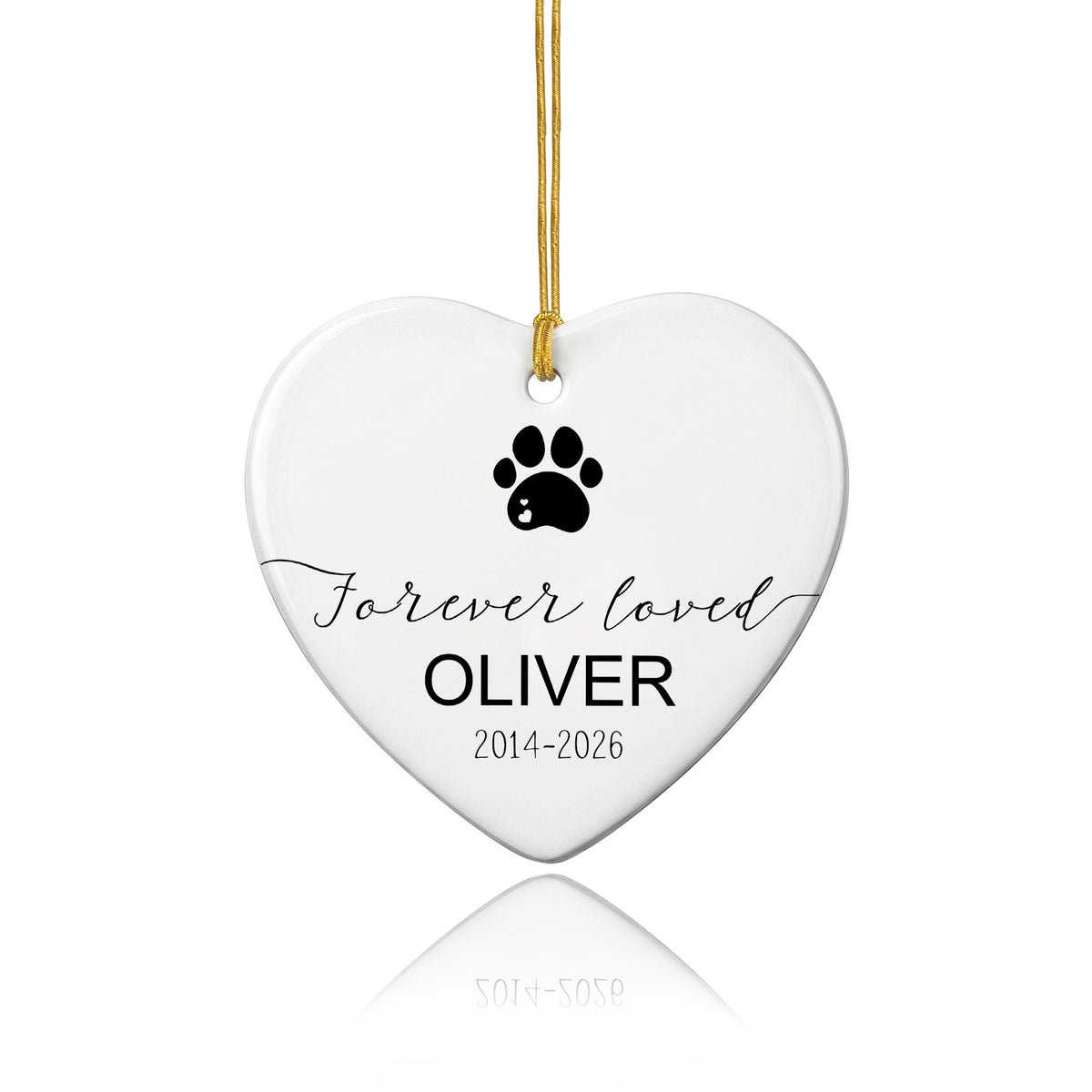 Custom Pet Photo Memorial Ornament
