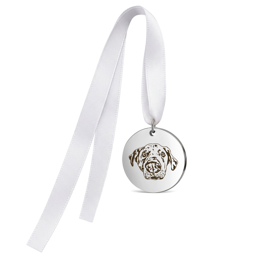 Round Pet Portrait Wedding Bouquet Charm