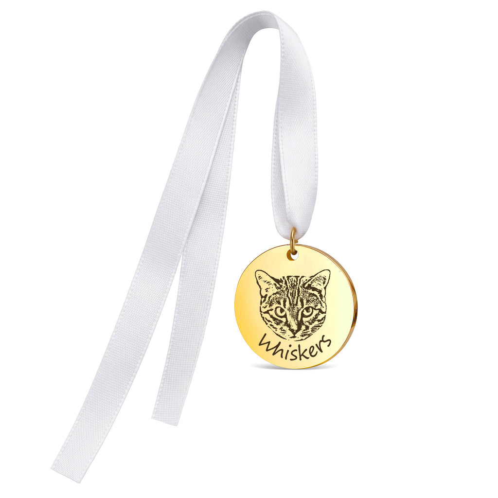 Round Pet Portrait Wedding Bouquet Charm