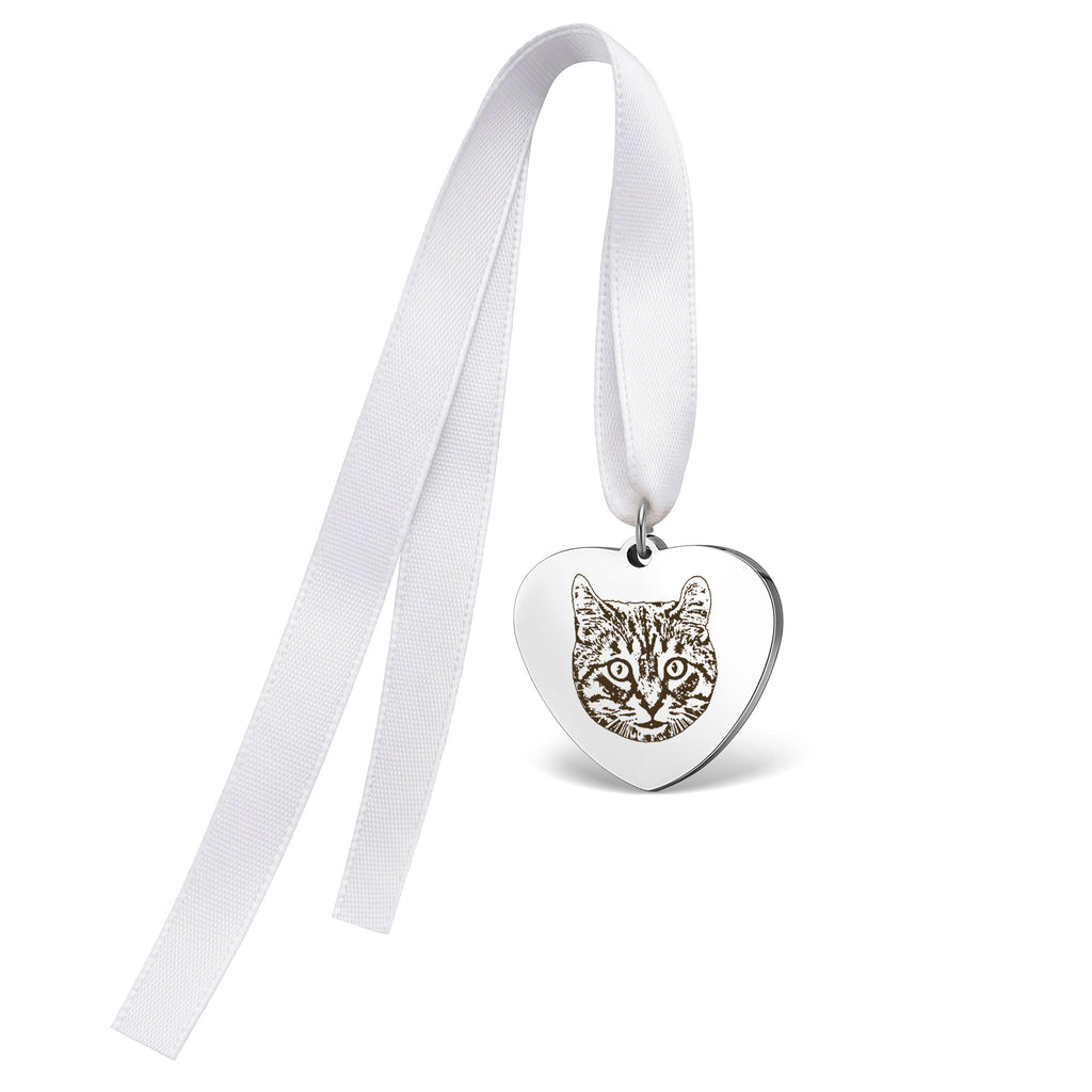 Heart Pet Portrait Wedding Bouquet Charm