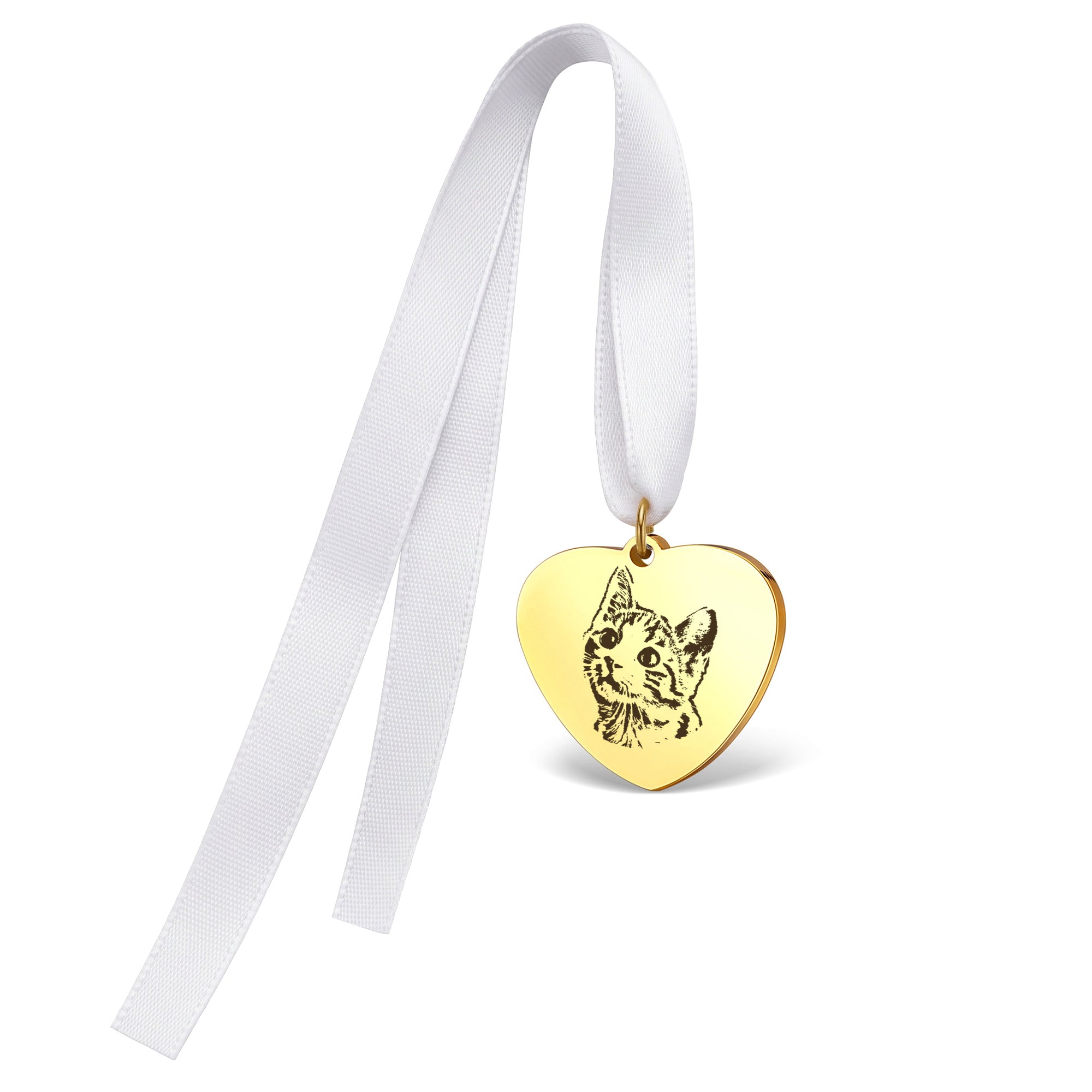 Heart Pet Portrait Wedding Bouquet Charm