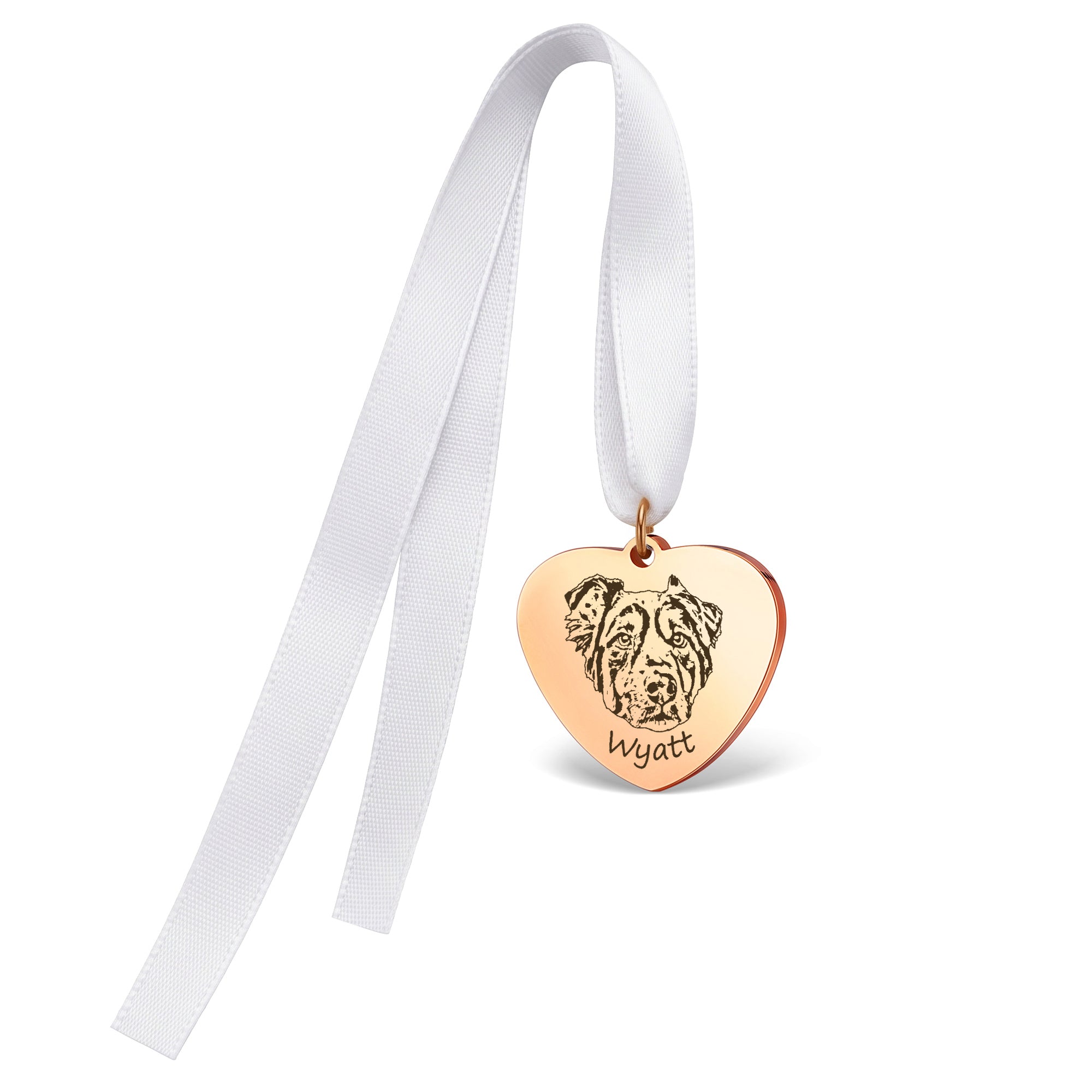 Heart Pet Portrait Wedding Bouquet Charm
