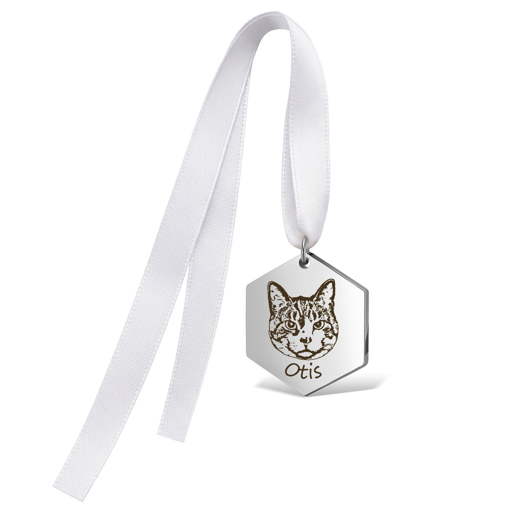 Hexagon Pet Portrait Wedding Bouquet Charm