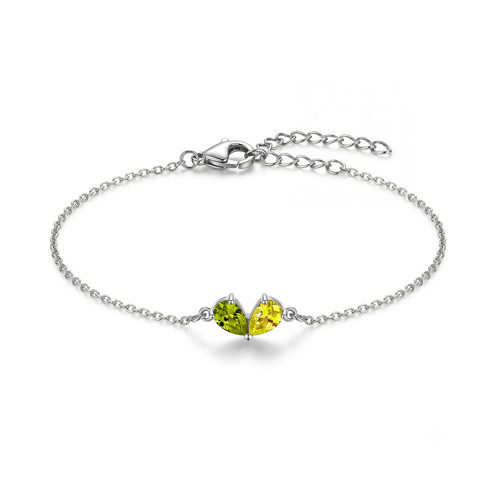 Birthstone Heart Bracelet