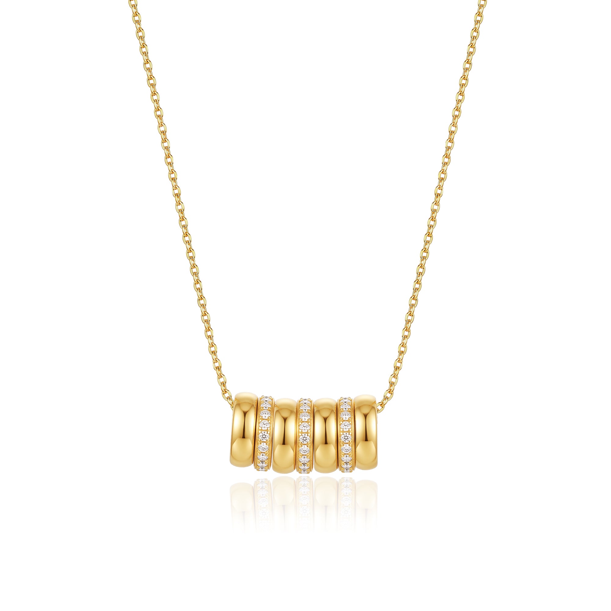 Personalized Circle Bead Necklace