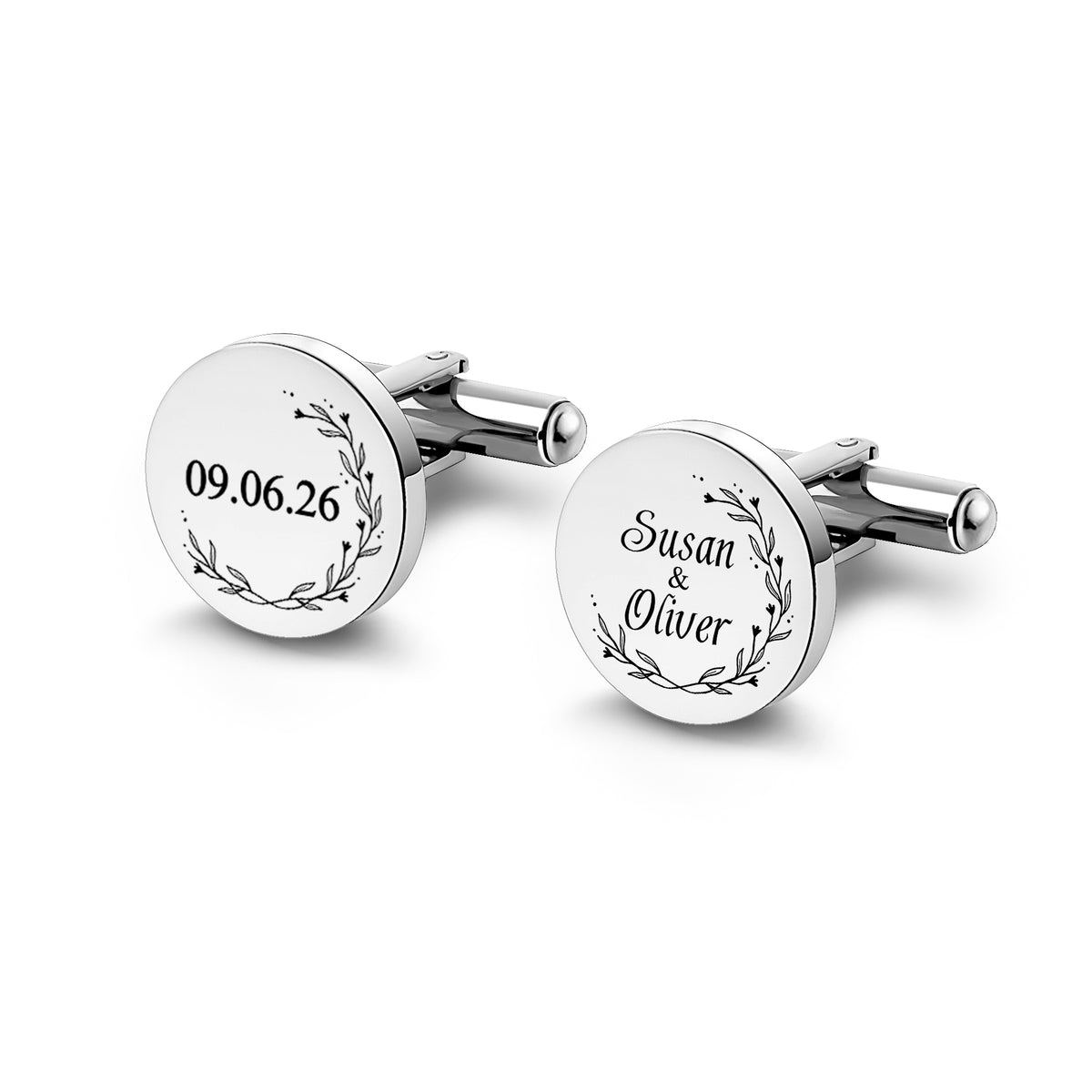 Custom Engraved Wedding Cufflinks