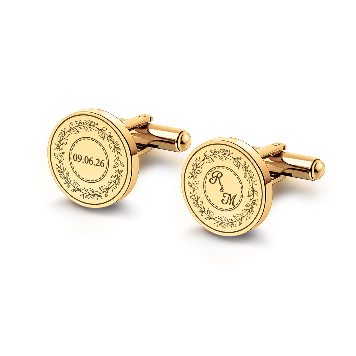 Custom Engraved Wedding Cufflinks