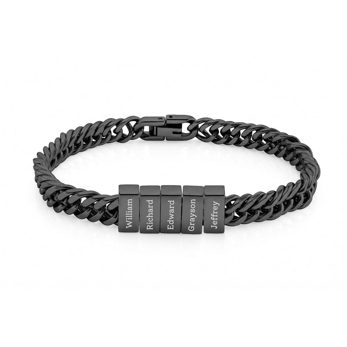 Personalized Men's Engraved Cube Bracelet