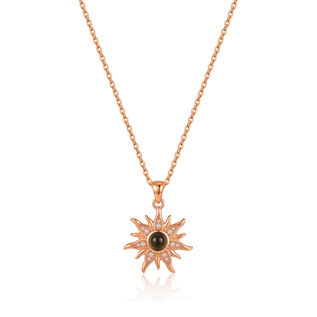 Sunflower Photo Projection Necklace
