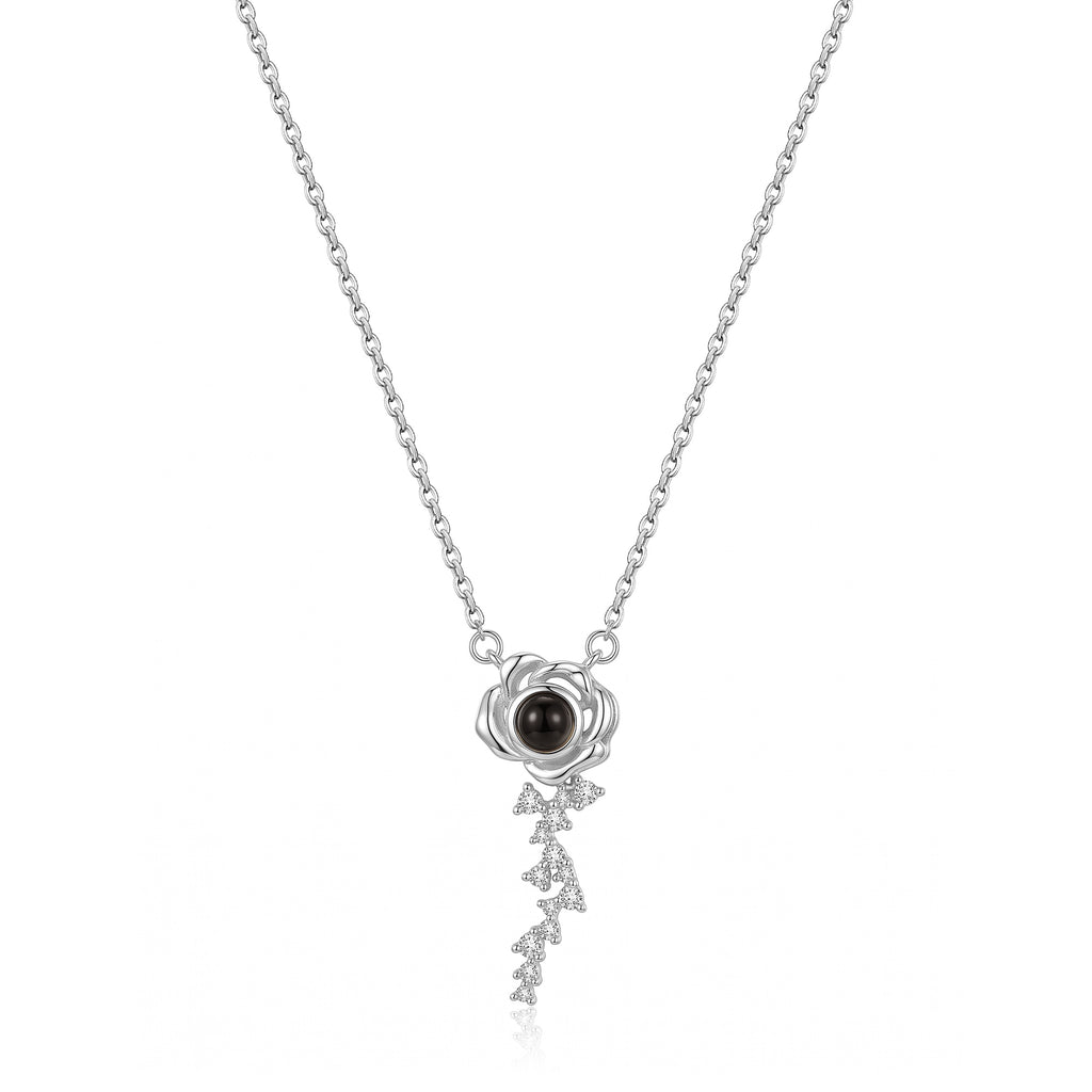 Rose Photo Projection Necklace