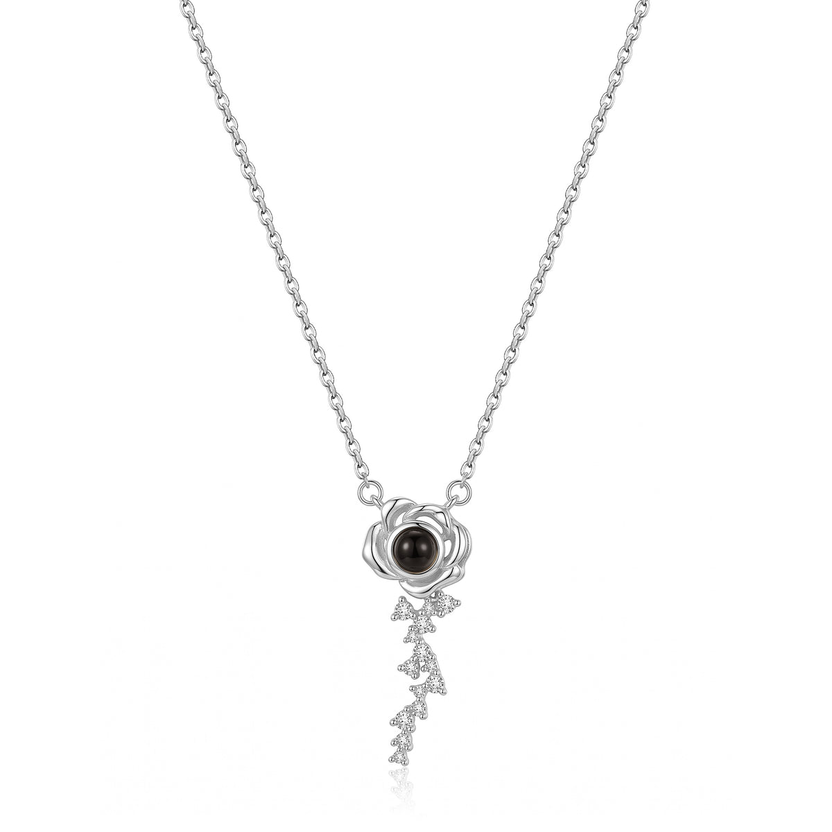 Rose Photo Projection Necklace