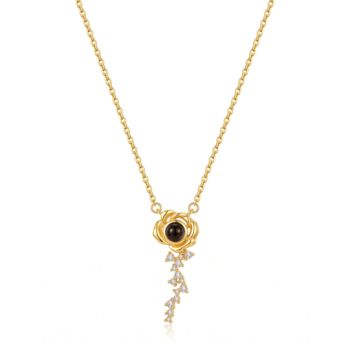 Rose Photo Projection Necklace