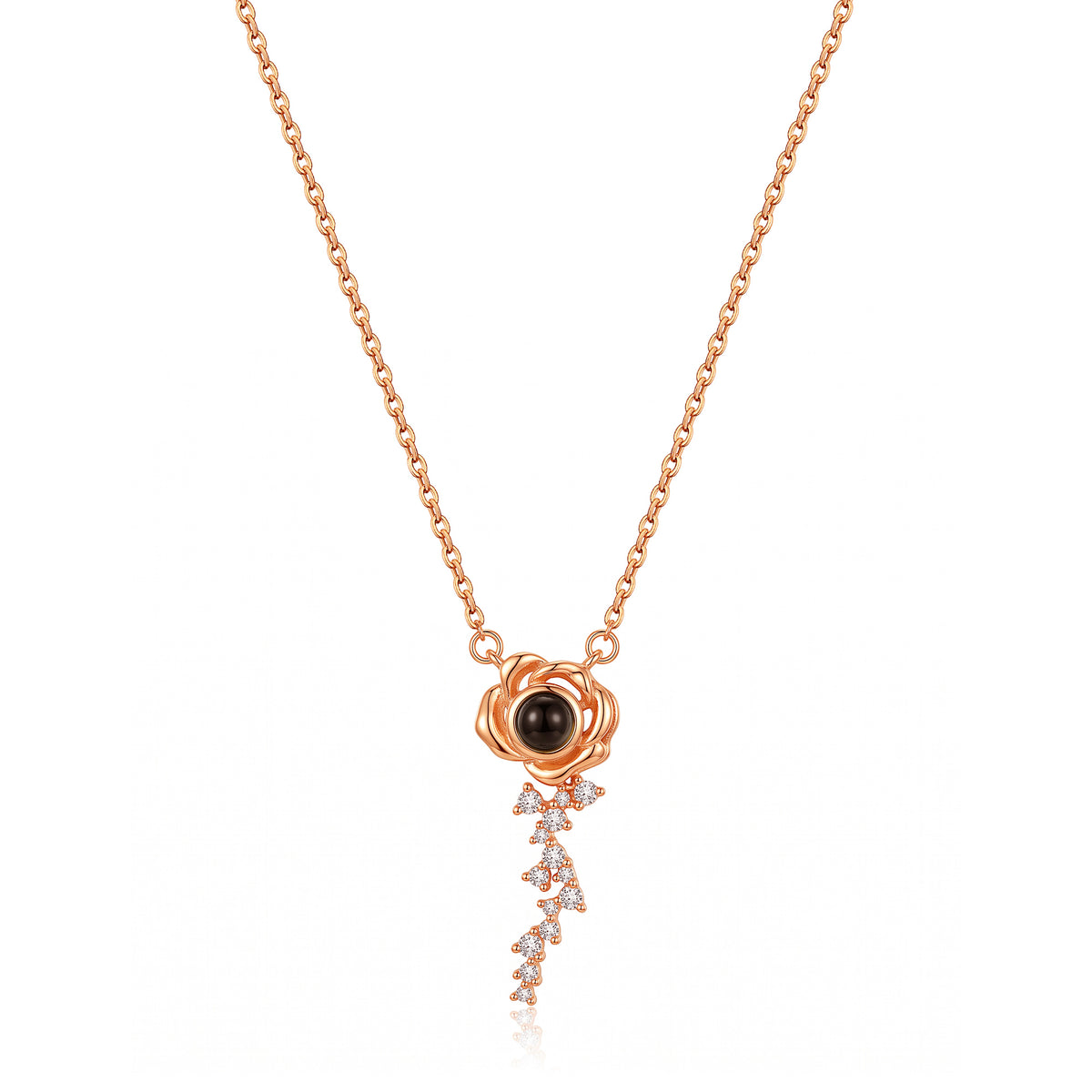 Rose Photo Projection Necklace