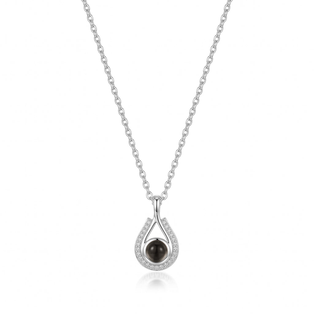 Teardrop Photo Projection Necklace