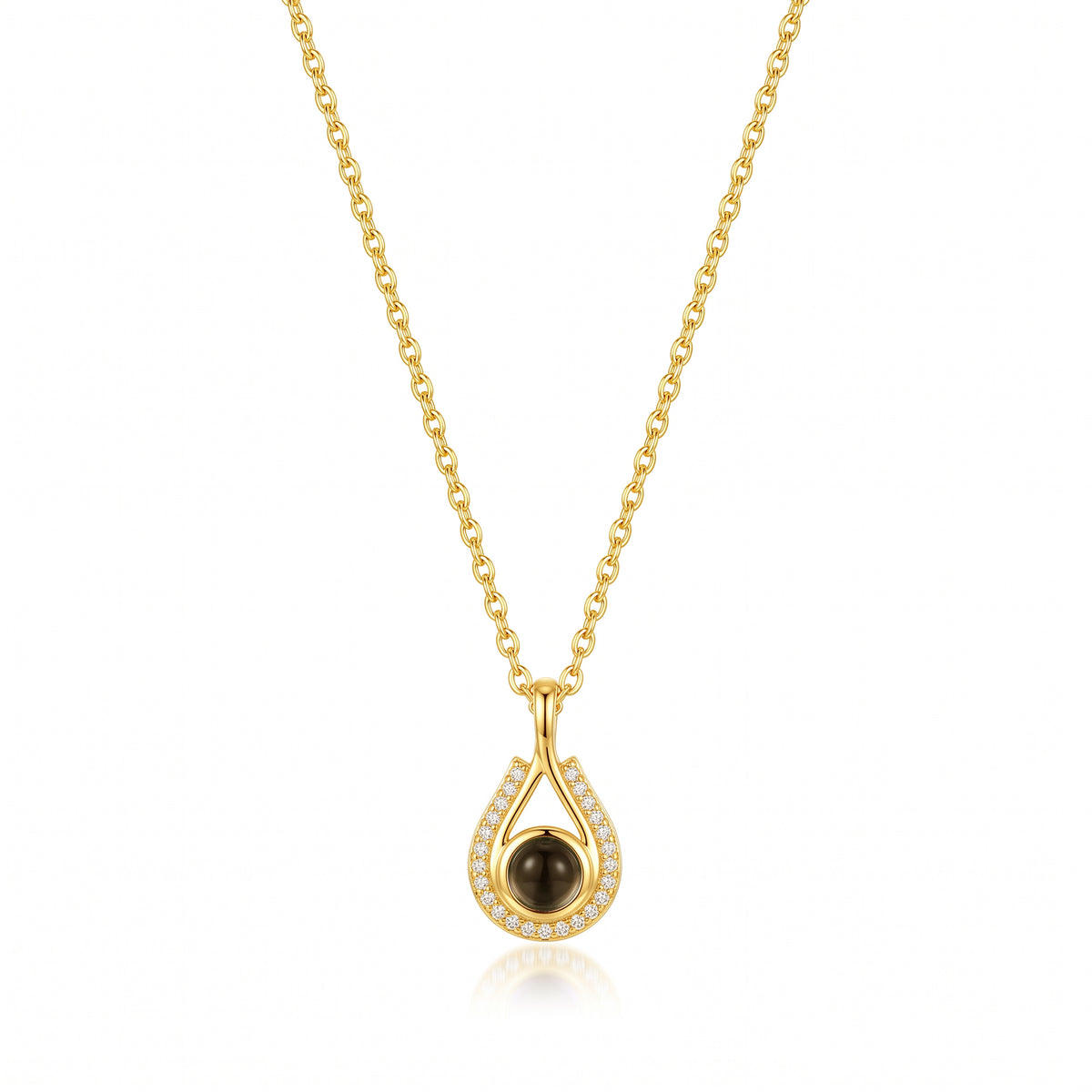 Teardrop Photo Projection Necklace
