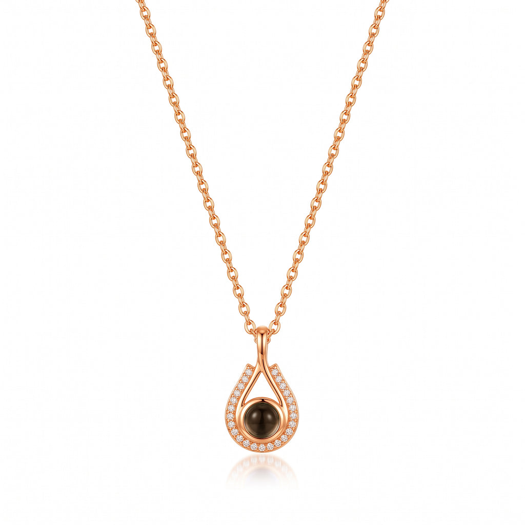 Teardrop Photo Projection Necklace