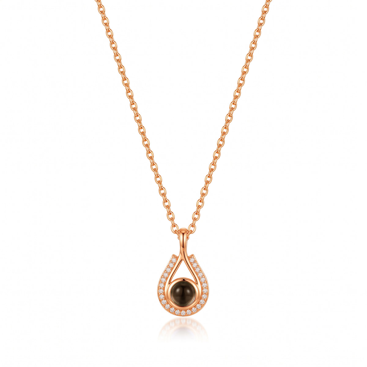 Teardrop Photo Projection Necklace