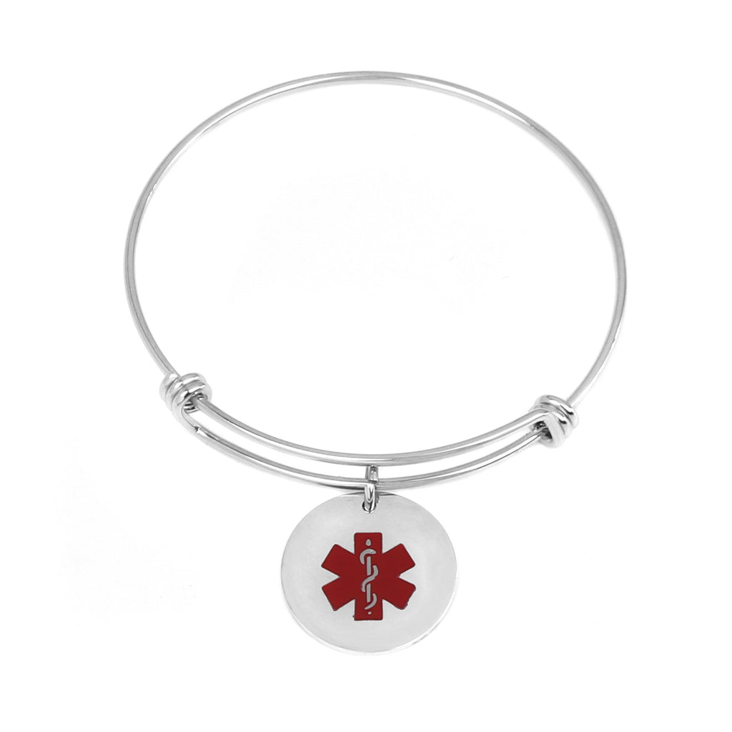 Round Medical Alert ID Adjustable Bracelet
