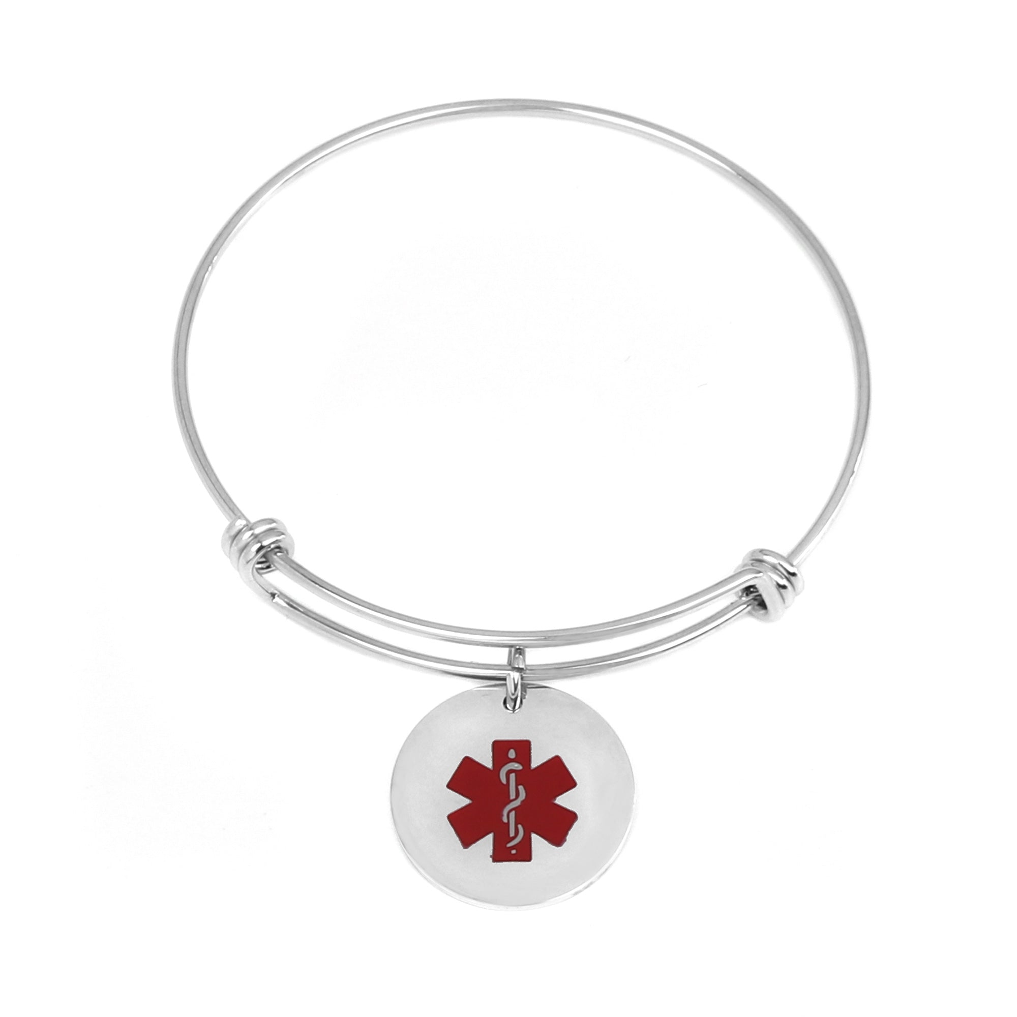 Round Medical Alert ID Adjustable Bracelet