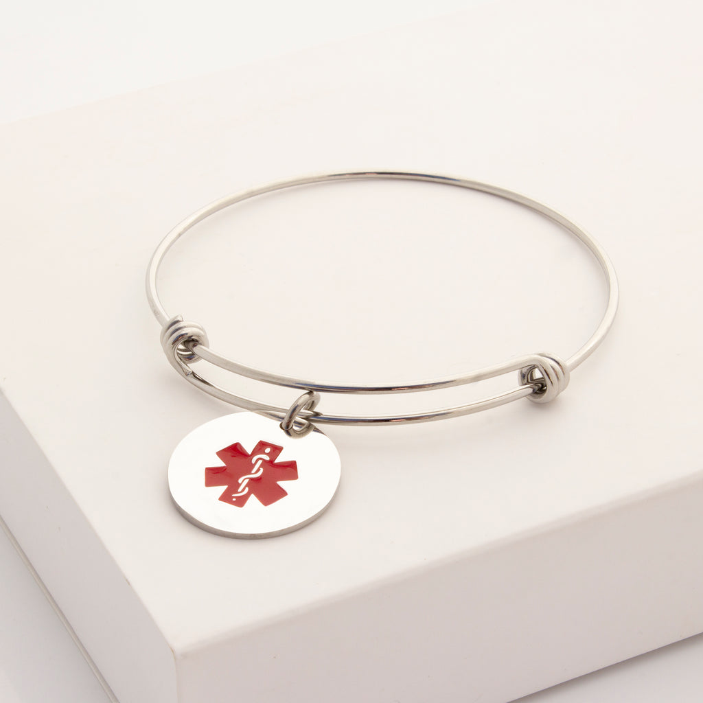 Round Medical Alert ID Adjustable Bracelet
