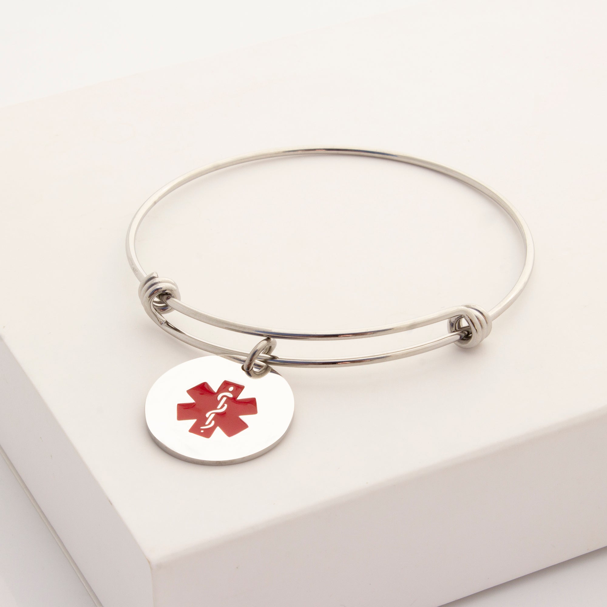 Round Medical Alert ID Adjustable Bracelet