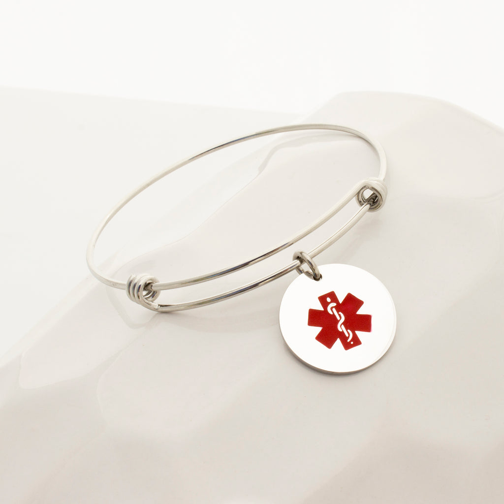 Round Medical Alert ID Adjustable Bracelet