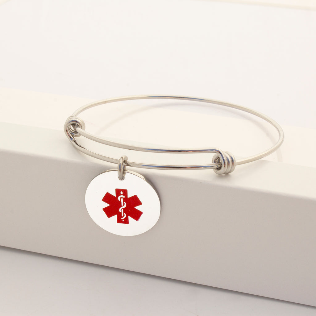 Round Medical Alert ID Adjustable Bracelet