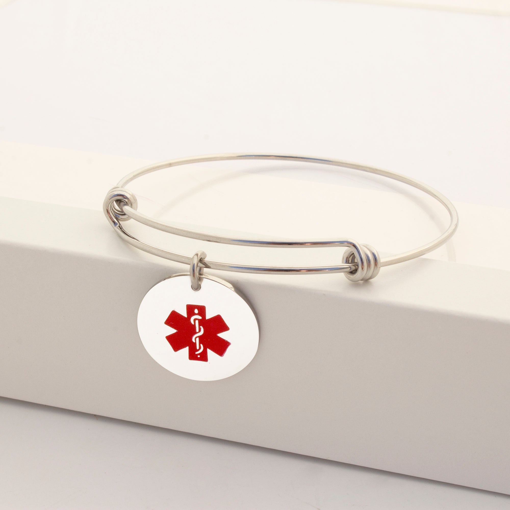 Round Medical Alert ID Adjustable Bracelet