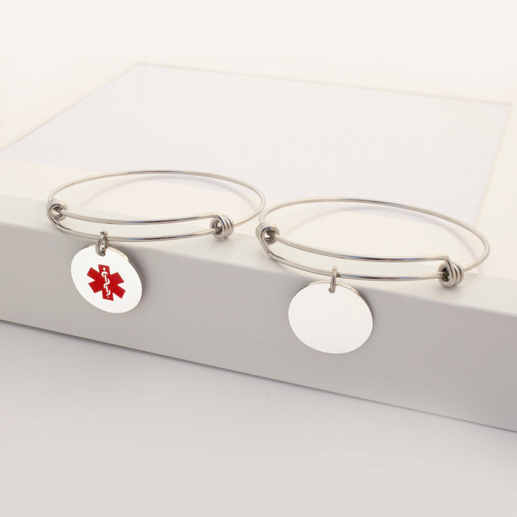 Round Medical Alert ID Adjustable Bracelet
