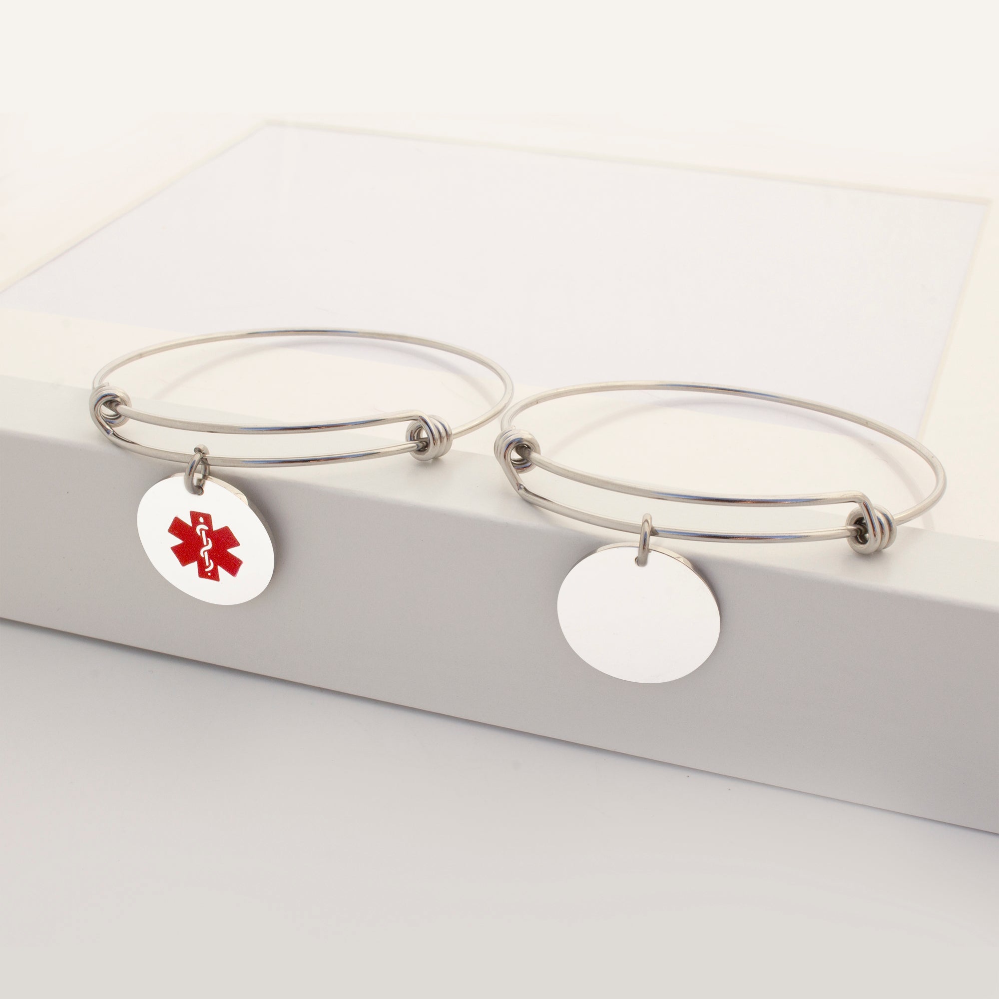 Round Medical Alert ID Adjustable Bracelet