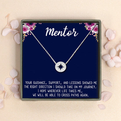 "Mentor" Card and Compass Necklace