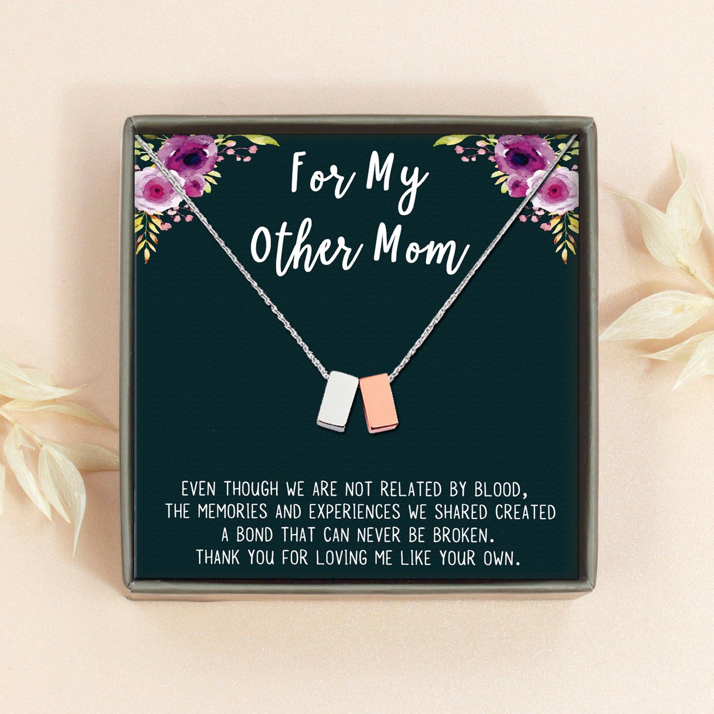 Other Mom Christmas Gift Necklace, Daughter to Stepmom Necklace Gift