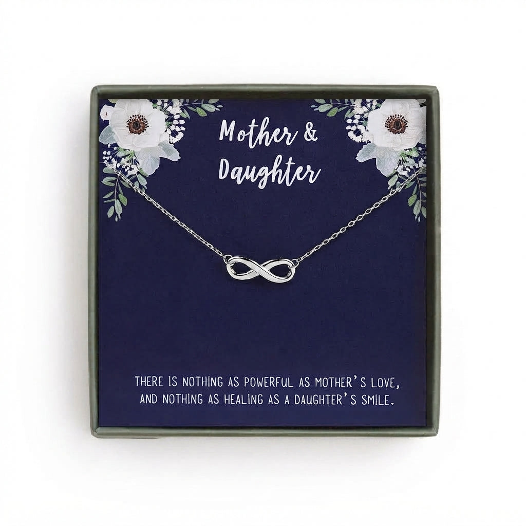 "Mother and Daughter" Card and Infinity Necklace