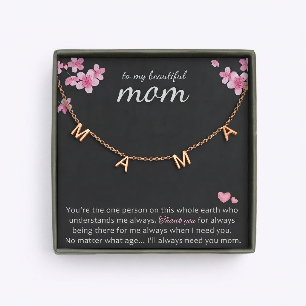 To my Beautiful Mom MAMA Necklace