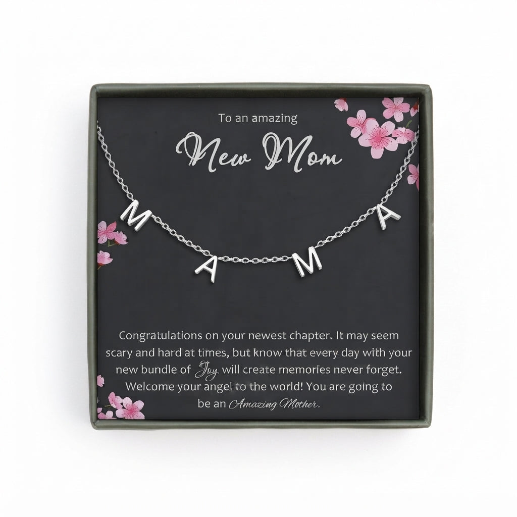 To an Amazing New Mom - MAMA Necklace