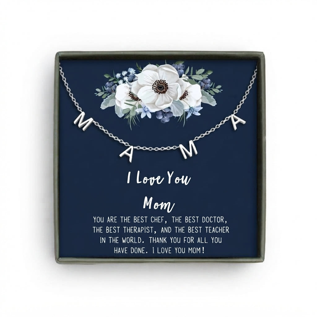 I Love You Mom MAMA Necklace