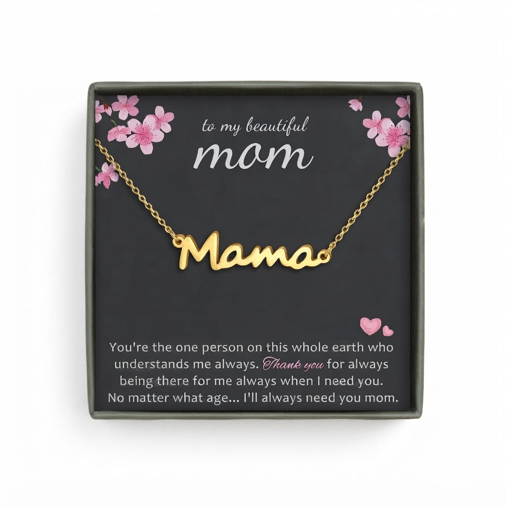"To my Beautiful Mom" Mama Necklace Gift Set