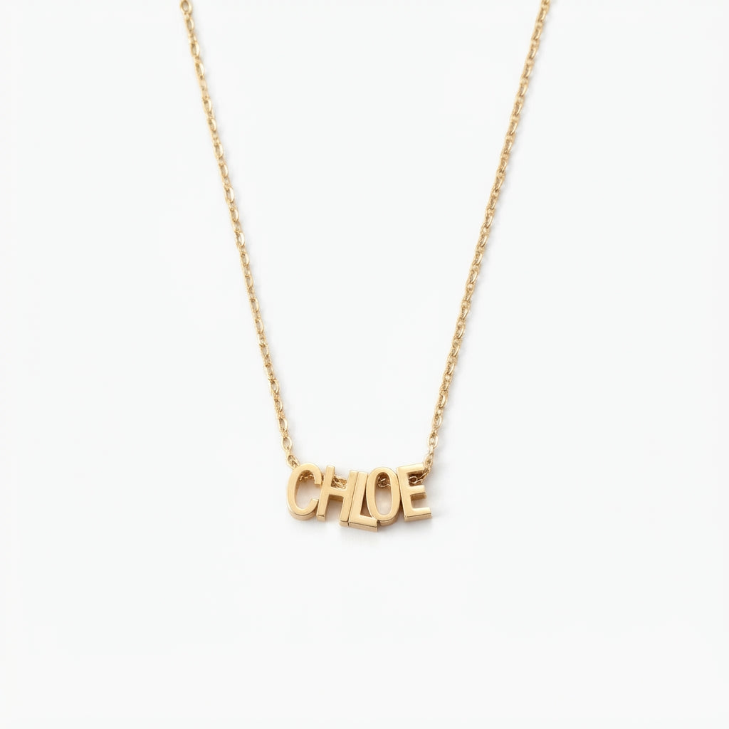 18k Gold Plated Letter Charm Necklace