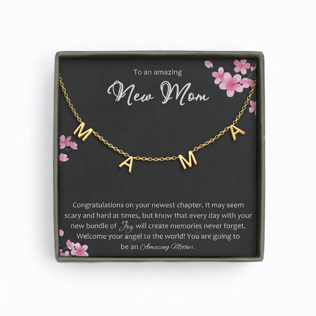To an Amazing New Mom Mama Necklace