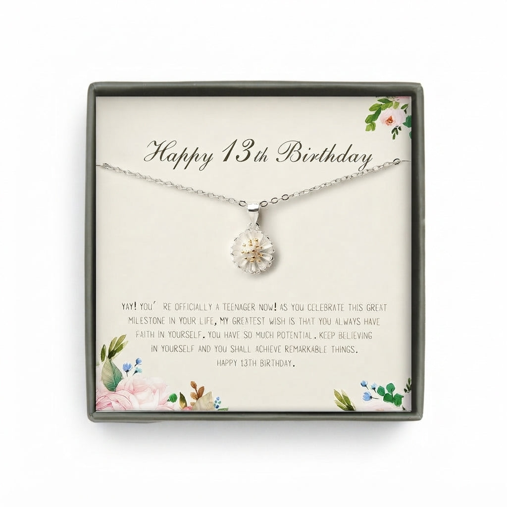 Happy 16th Birthday Daisy Necklace