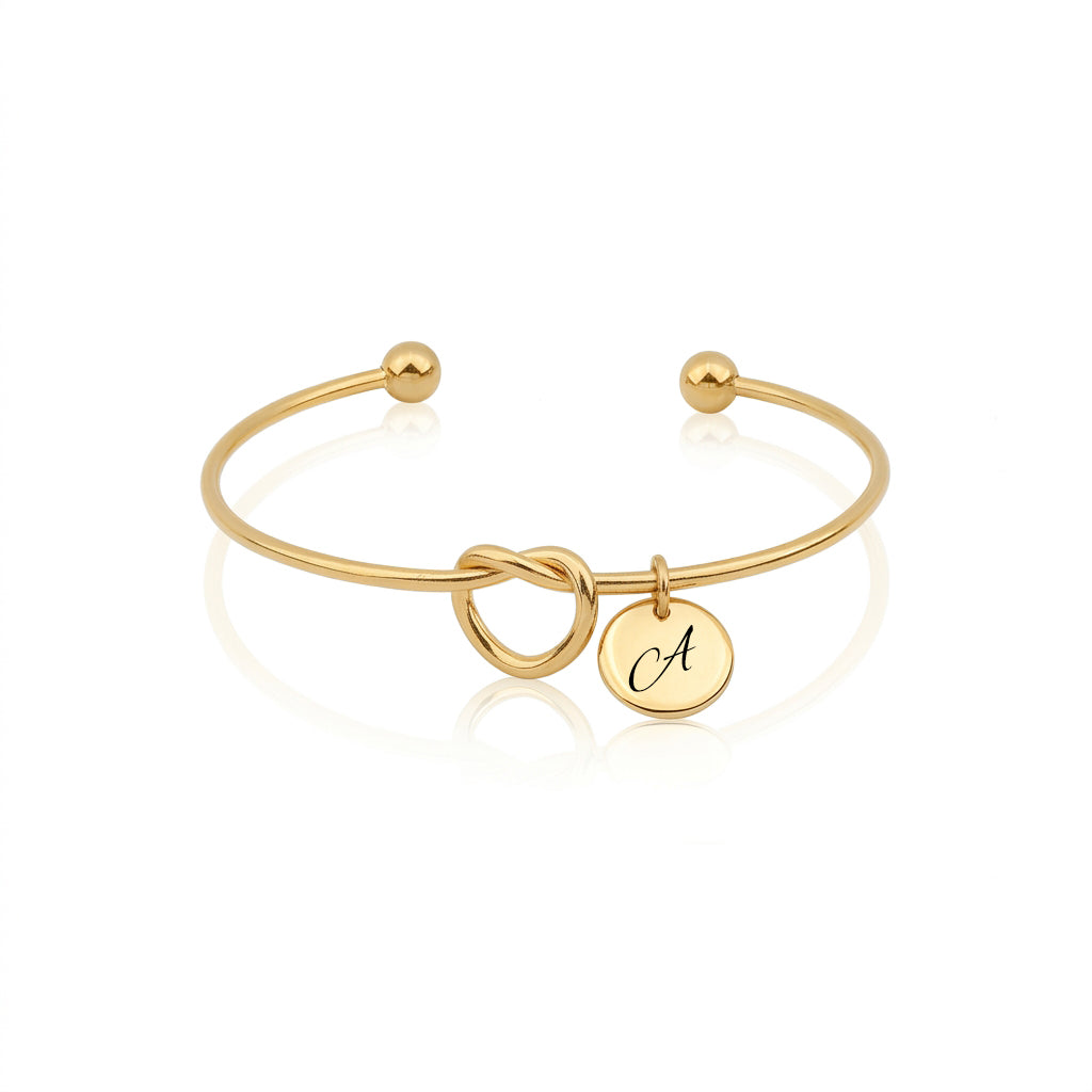 Custom Love Knot Cuff Bangle