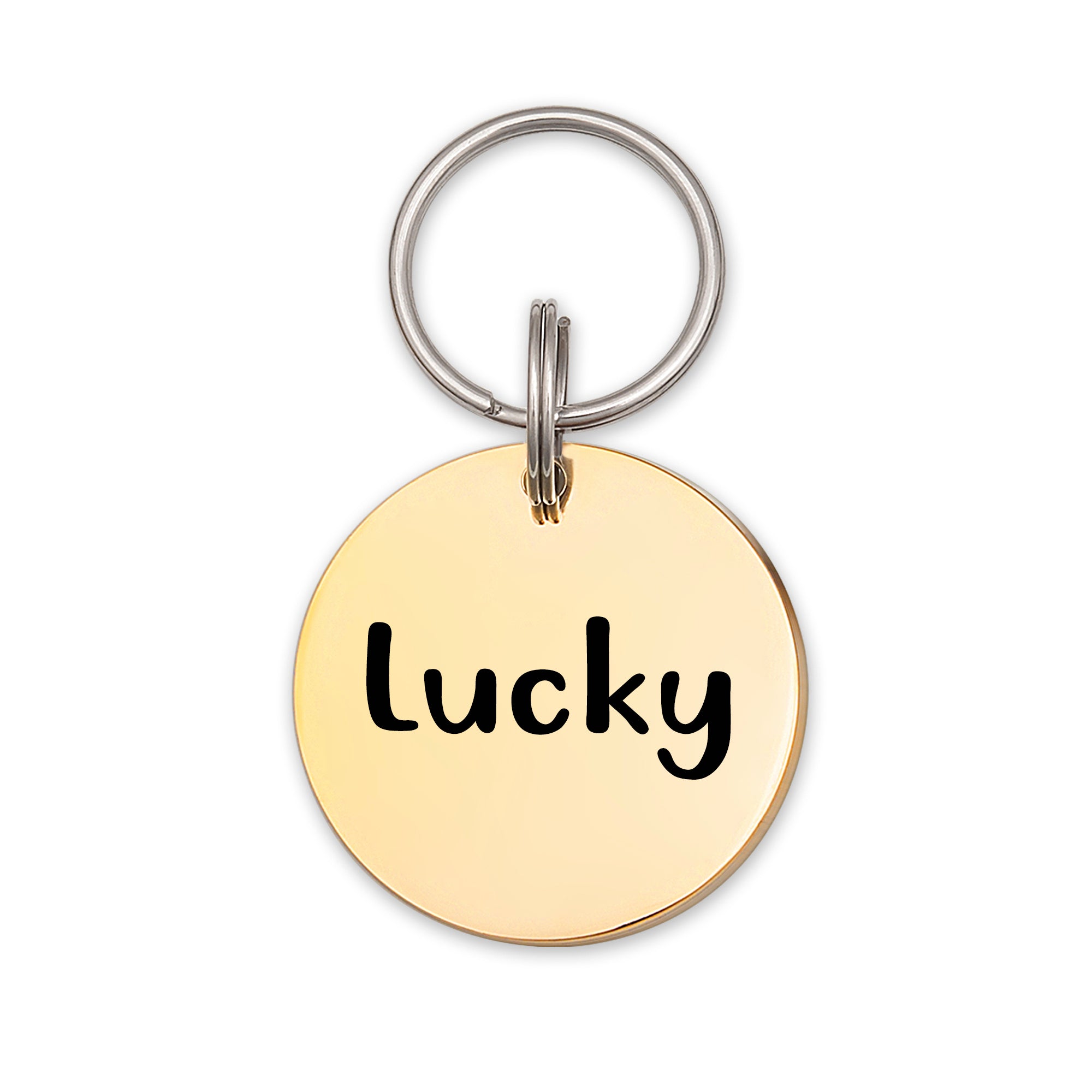 Round Stainless Steel Pet ID Dog Tag | Personalized Engraved Dog