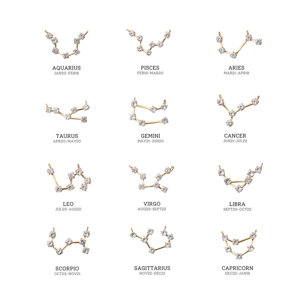 Zodiac Constellation Astrology Necklace