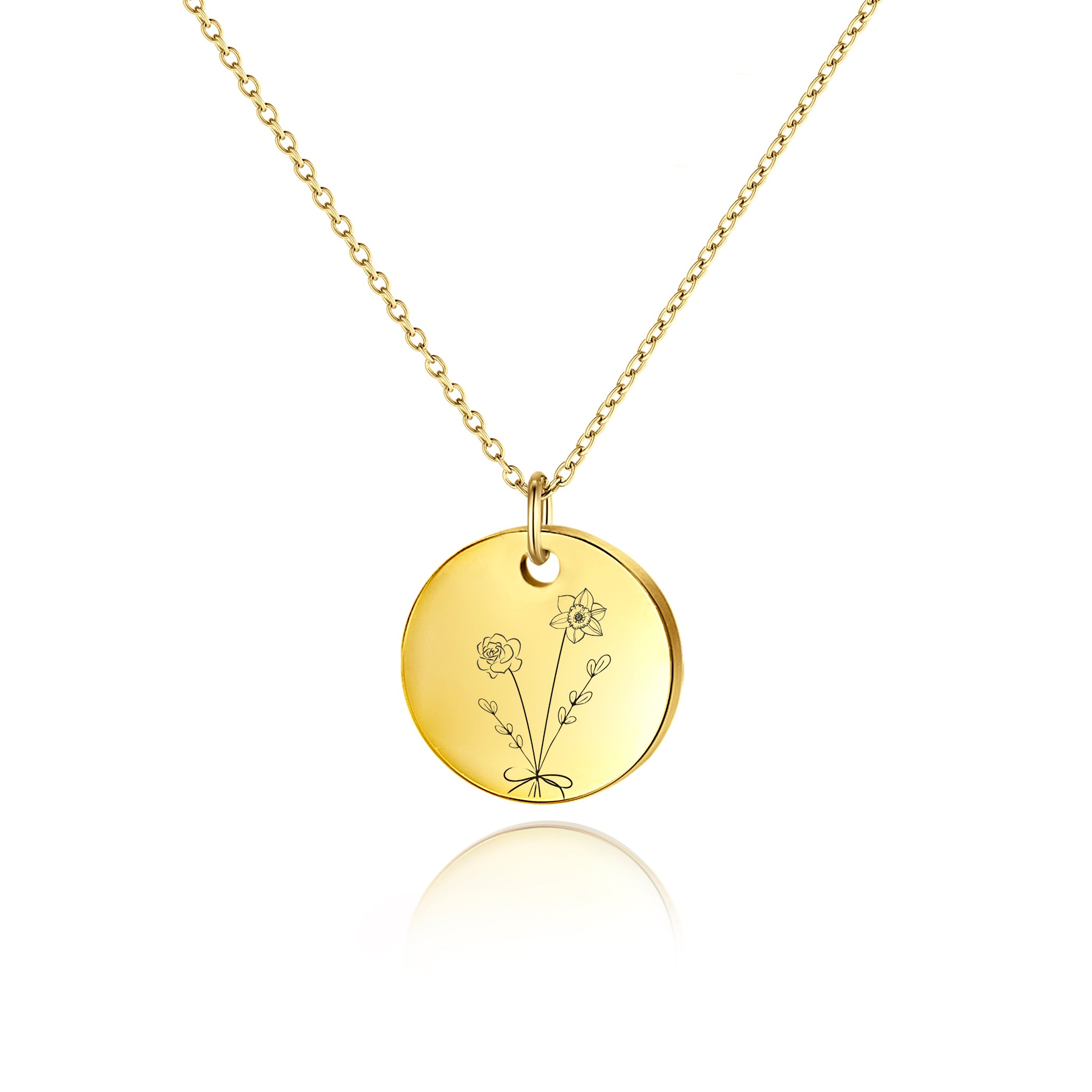 Birth Flower Bouquet Necklace