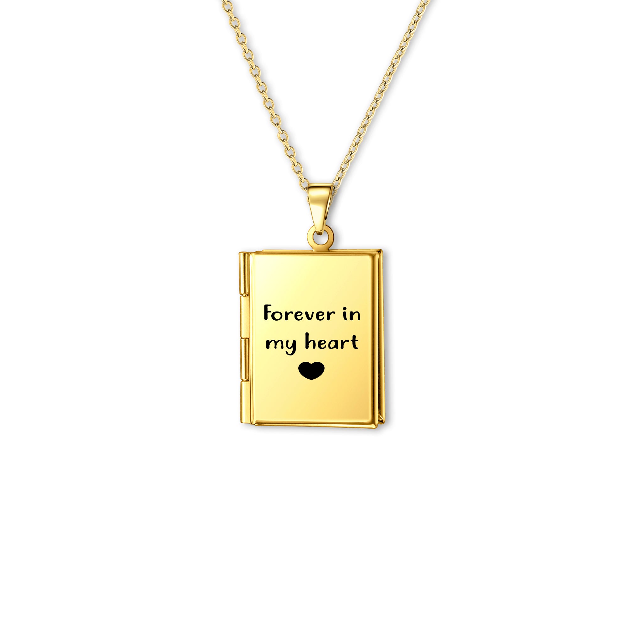 Square Photo Locket Necklace