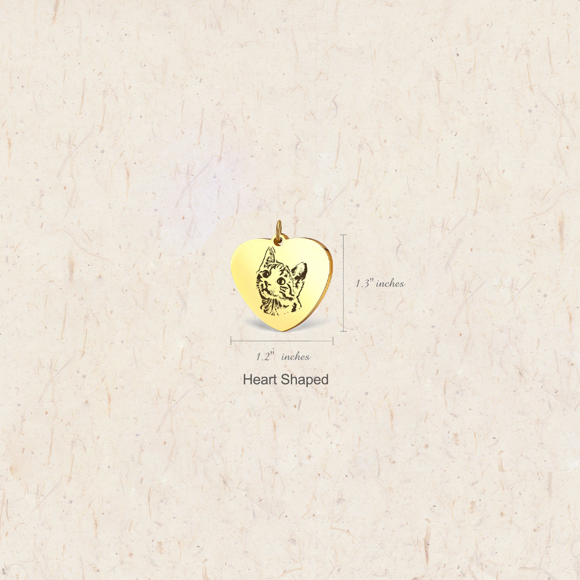 Heart Pet Portrait Wedding Bouquet Charm