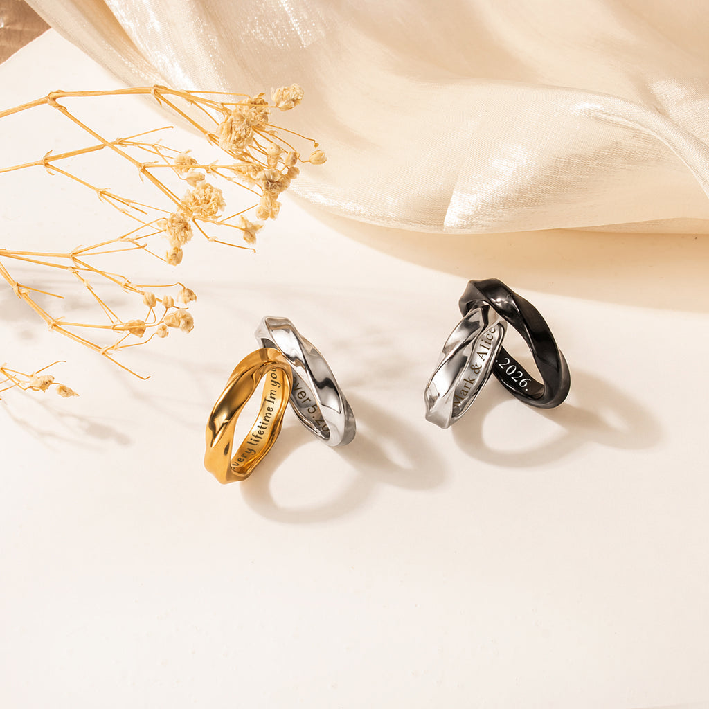Personalized Couples Twisted Rings